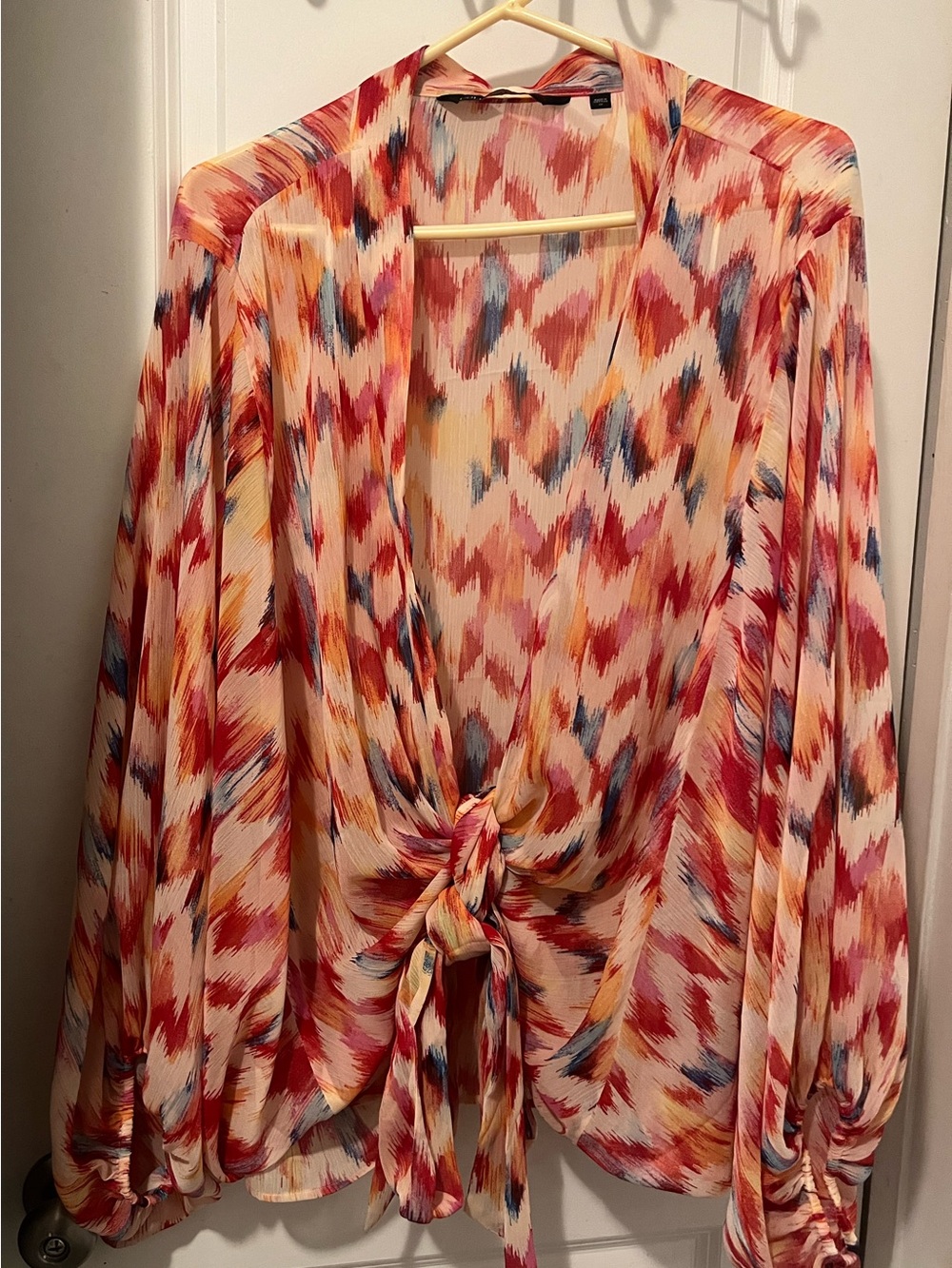 Colleen Lopez open front Tie-Front kimono